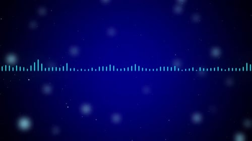 Sound wave rhythm background, technology concept, Sound waves Music equalizer on blue background.