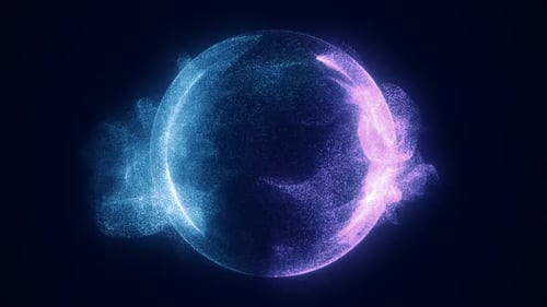 Futuristic Particle Sphere Abstract Energy Loop