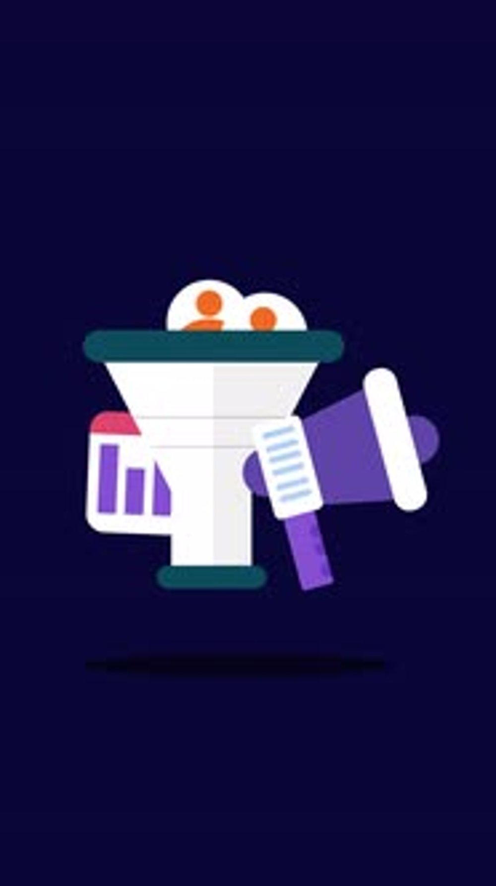 Animated Flat Design Marketing Funnel Data Flow, Miscellaneous Motion ...