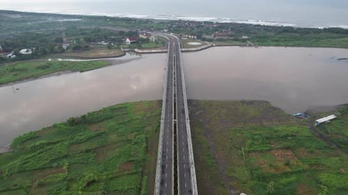 New Kretek bridge is a Landmark of Depok Beach
