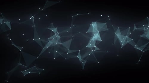 Abstract Blue Background Plexus Polygon Technology Concept Backdrop 4k Resolution 60 Fps