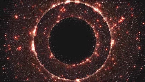 Sparkling Geometric Particle Tunnel Looping Background