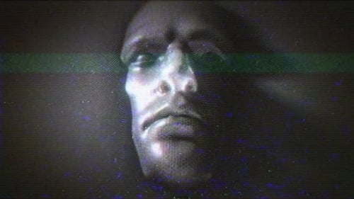 Digital Glitch Distorted Face Animation