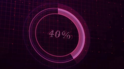 Beweglicher Kreis, rosafarbene Farbe, Wartezeit, Ladeanimation