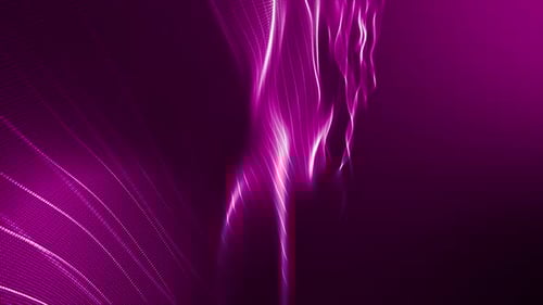 Dynamic Glowing Pink Particle Waves Abstract Background