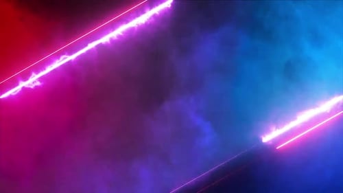 Neon Lines Smoke Background