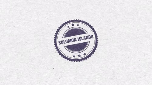 Solomon Islands Golden Rubber Stamp