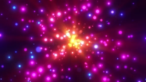 Abstract Glowing Particle Burst Background Loop