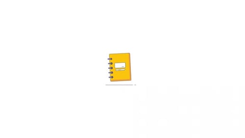 Minimalist Animated Notebook Icon Reveal