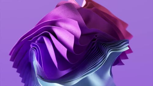 Fluid Abstract Fabric Waving Layers Motion Background