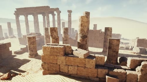 Ruines du temple d'Amon à Soleb