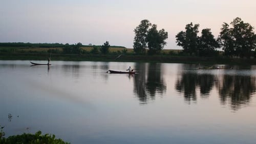 fishermen on a beautiful afternoon