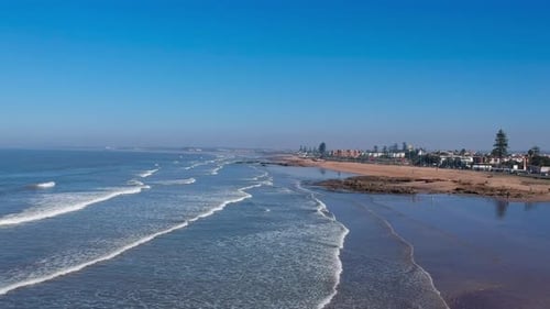 Casablanca Beach Drone Aerial Shot
