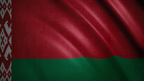 Realistic Waving Flag of Belarus Seamless Loop Background