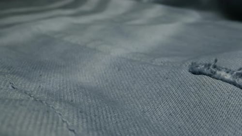 Close Up Blue Denim Fabric Textile Background