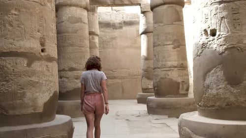 Stock video
Karnak Temple in Luxor, Egypt. The Karnak Temple Complex, commonly known as Karnak, com