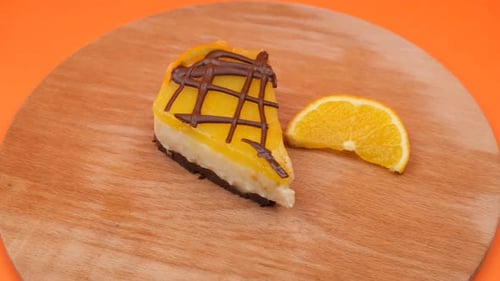 Orange Cheesecake Piece