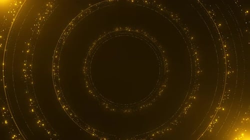 Circle Line Sparkling Particles Glittering Animation Geometric Luxury for Presentation Event Party