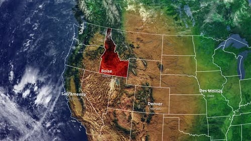 United States Map Geographical Locator Animation