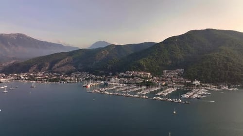 Evening Panorama Of Fethiye Bay, Aerial View