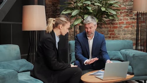 Business People Discussing Project at Corporate Office