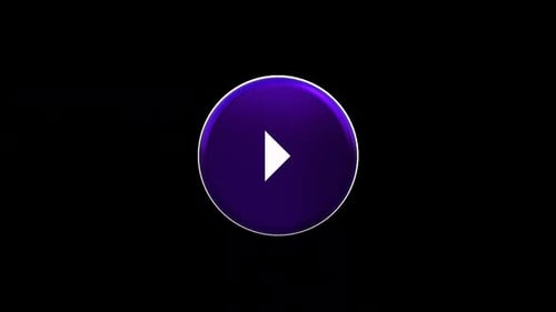 3D Rotating Glossy Play Button Icon Animation