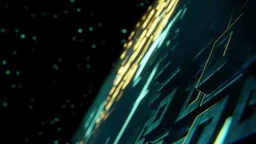 Futuristic Glowing Geometric Lines Background