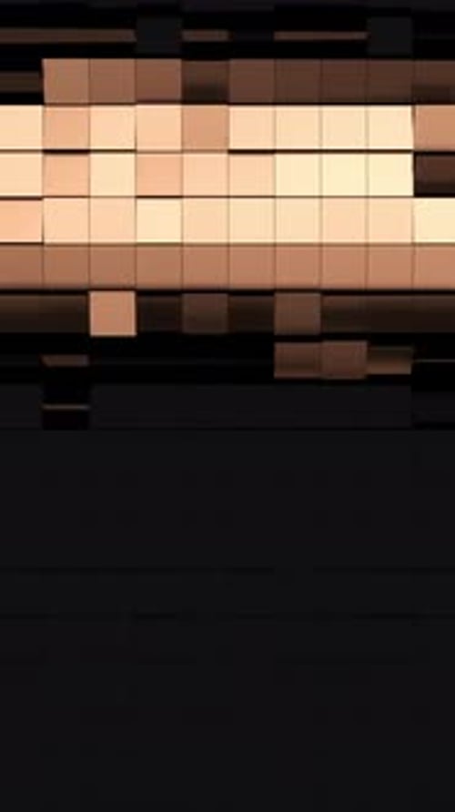 Surface of Black Tiles with Animation Loop of Tiles Flipping to the Golden Side Following the Wave