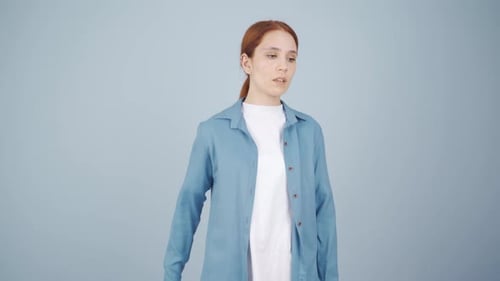 Woman Smelling Something Bad in Front of Her