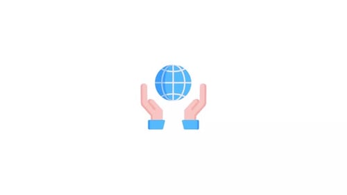 World Care Morph Icon Animation