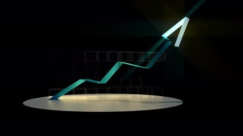 4K Graph Up Statistical Analysis Animated Video