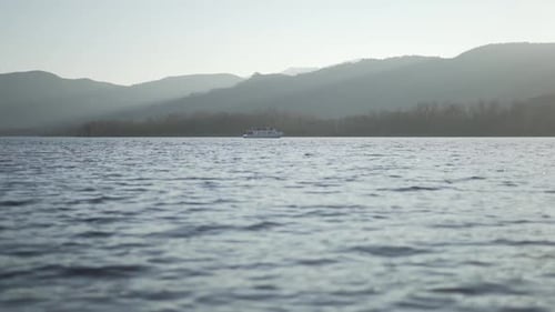 passenger boat on a lake
