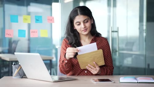 Excited Woman Receives Good News in the Office