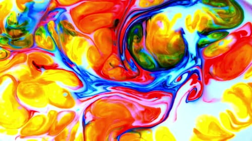Perfekter mehrfarbiger Fluid Paint Bewegungshintergrund 24