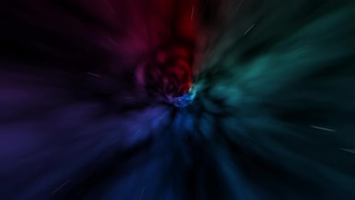 Tunnel spatial à vitesse 4k et zoom terrestre