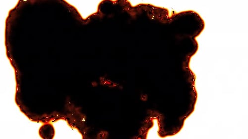 Fluid Burning Ink Splatter Transition and Reveal