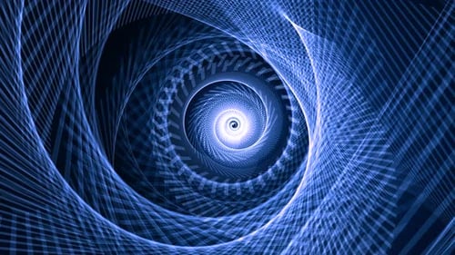 Spiralförmiger Neonlicht-Nesttunnel mit Spinning Helix