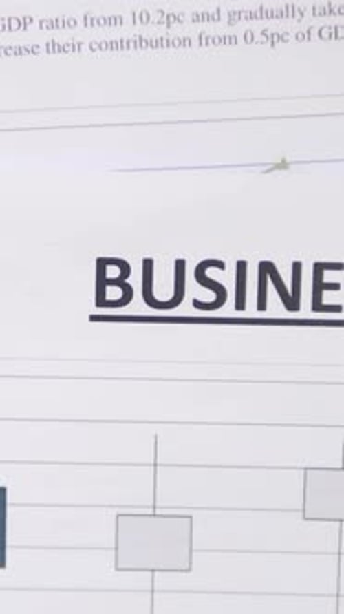 Top View of Business Report, Vertical Video