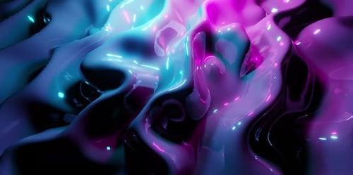 Purple And Blue Bubble Waves Vj Loop Background 4K