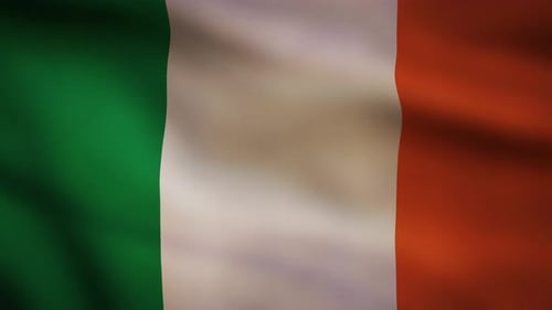 Realistic Waving Irish Flag Animation