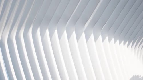 Modern Minimalist Architectural Reveal Over Serene Water and Sky