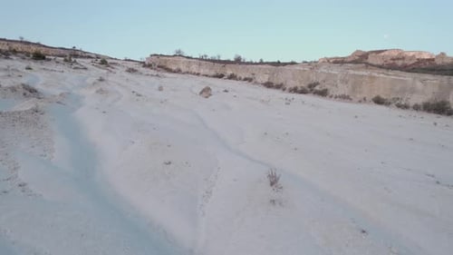 a valley of white sands, a white desert