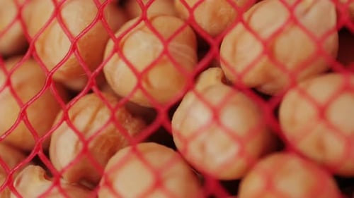 Chickpeas Close Up Food Background Chickpeas Texture Macro Raw Cereal Healthy Food
