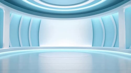 Futuristic Virtual Studio Stage Logo Reveal