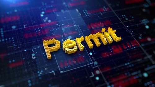 Pixelated Word Permit