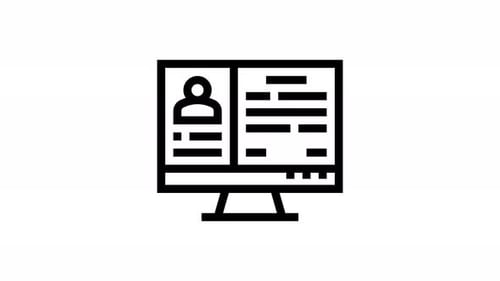 news line icon animation