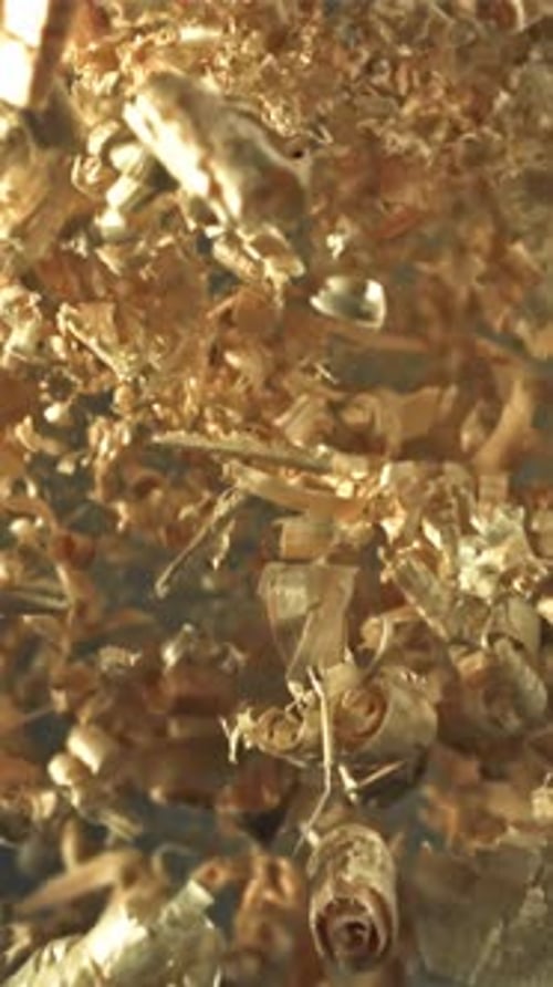 The Sawdust Flies Up and Down Filmed on a Highspeed Camera at 1000 Fps