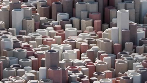 3d Animated Background of Hexagons in a Loop Satisfying Video