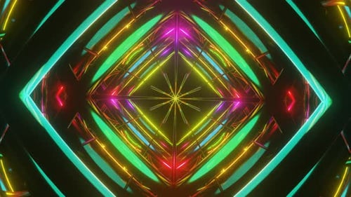 Abstract Multicolor Strobe Futuristic Psychedelic Hypnotic VJ Seamless Loop Background