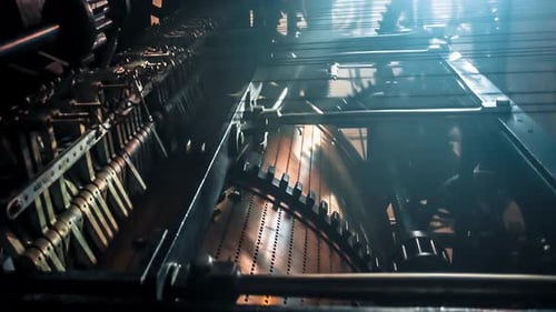 Gears Moving In A Clock Tower